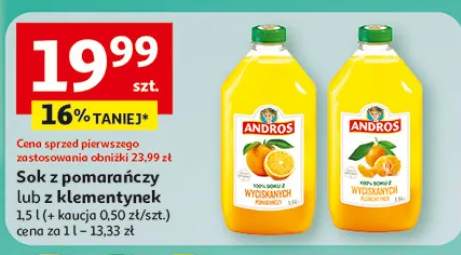 Sok z pomarańczy lub z klementynek