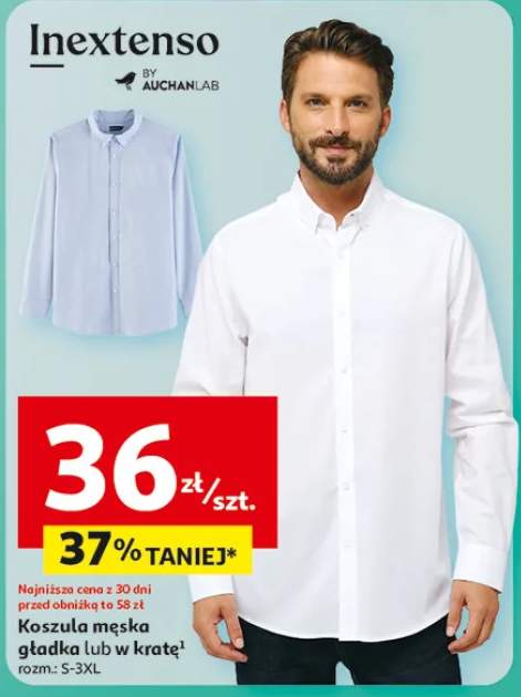 Koszula męska gładka lub w kratę