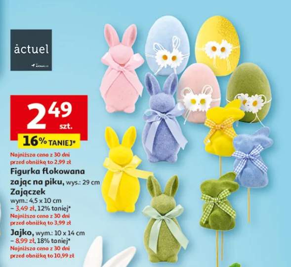 Figurka flokowana zając na piku