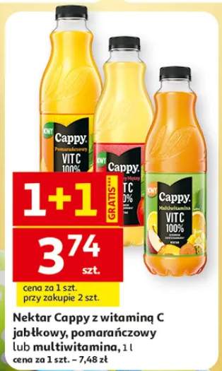 Nektar z witaminą C jabłkowy, pomarańczowy lub multiwitamina