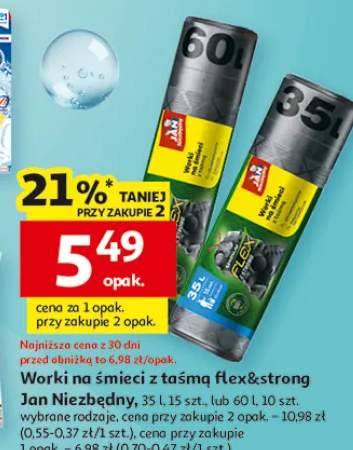Worki na śmieci z taśmą flex&strong Jan Niezbędny
