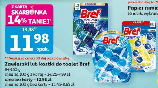 Zawieszki lub kostki do toalet Bref