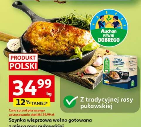 Szynka wieprzowa wolno gotowana z mięsa rasy puławskiej