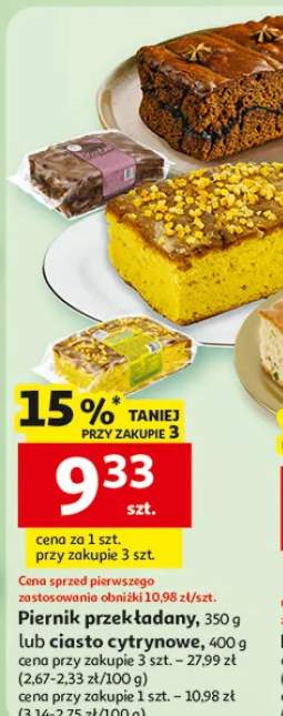 Piernik przekładany, 350g lub keks cytrynowe, 400g