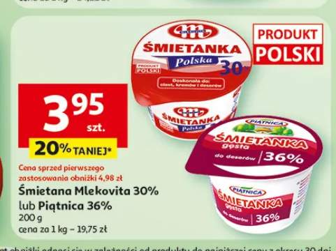 Śmietana Mlekovita 30% lub Piątnica 36%
