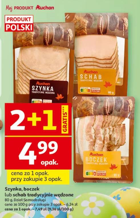 Szynka, boczek lub schab tradycyjnie wędzone