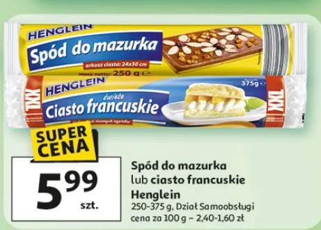 Spód do mazurka lub ciasto francuskie