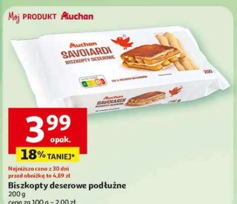 Biszkopty deserowe podłużne