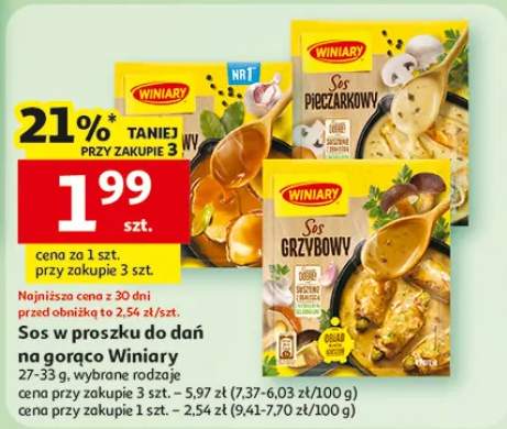 Sos w proszku do dań na gorąco Sos pieczarkowy, Sos grzybowy różne rodzaje