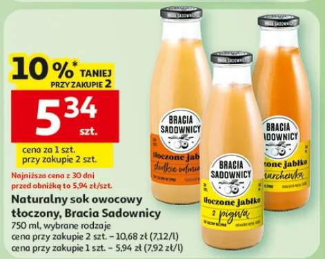 Sok naturalny owocowy tłoczony, Bracia Sadownicy