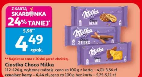 Ciastka Choco Milka wybrane rodzaje