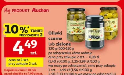 Oliwki czarne lub zielone po odsączeniu, różne rodzaje