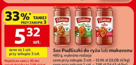 Sos Pudliszki do ryżu lub makaronu wybrane rodzaje