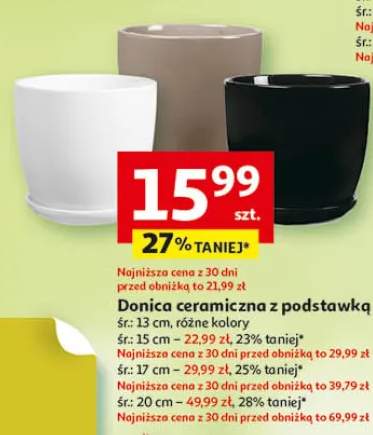 Donica ceramiczna z podstawką