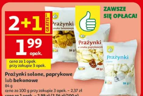Prażynki solone, paprykowe lub bekonowe