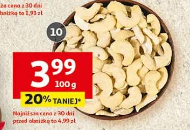 Orzechy nerkowca, połówki