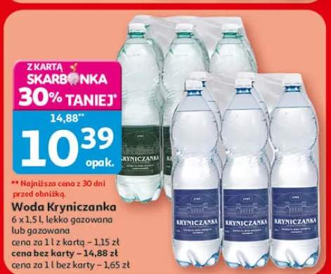 Woda Kryniczanka 6 x 1.5 l lekko gazowana lub gazowana