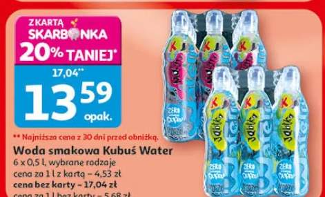 Woda smakowa Kubuś Water 6 x 0.5 l, wybrane rodzaje
