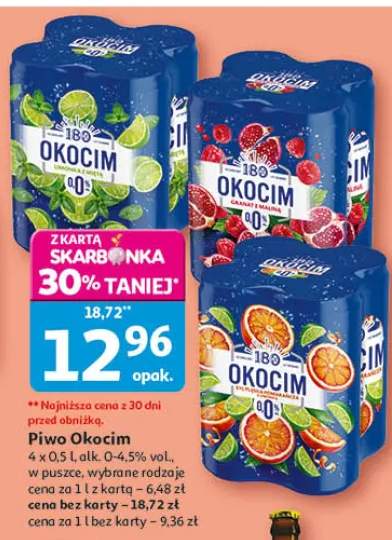 Piwo Okocim pomarańcza
