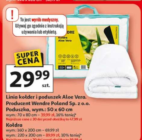 Linia kołder i poduszek Aloe Vera, poduszka