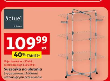 Suszarka na ubrania 3-poziomowa, z kółkami ułatwiającymi przesuwanie