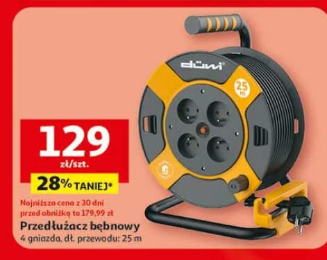 Przedłużacz bębnowy 4 gniazda, dł. przewodu: 25 m