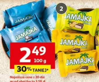 Cukierki Jamajka, Jamajka biała, Jamajka banan-mango lub Jamajka pistachio