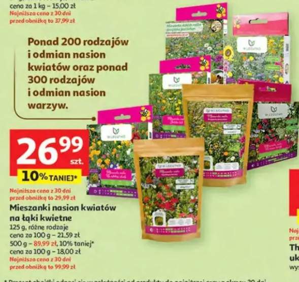 Mieszanki nasion kwiatów na łąki kwietne