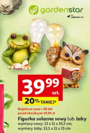 Figurka solarna sowa lub żaby