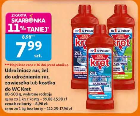 Udrożniacz rur, żel do udrożniania rur, zawieszka lub kostka do WC