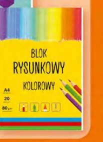 Blok rysunkowy A4 kolorowy, 20 kartek
