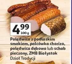 Polędwica z podlaskim smakiem, palcówka owcza, polędwica dębowa lub schab pieczony dział tradycji