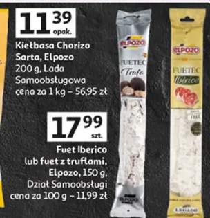 Fuet iberico lub fuet z truflami dział samoobsługi