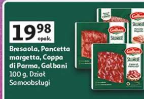 Bresaola, pancetta margetta, coppa il parma dział samoobsługi