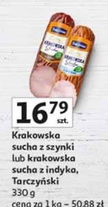 Krakowska sucha z szynki lub krakowska sucha z indyka