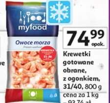 Krewetki gotowane obrane, z ogonem