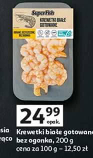 Krewetki białe gotowane, bez ogonka