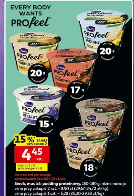 Serek, mus lub pudding proteinowy, 150-180g, różne rodzaje