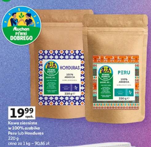 Kawa ziarnista w 100% arabika Peru lub Honduras