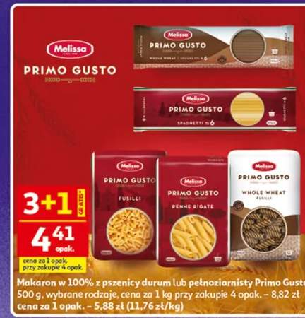 Makaron w 100% z pszenicy durum lub pełnoziarnisty Primo Gusto