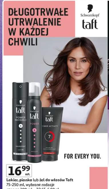 Lakier, pianka lub żel do włosów