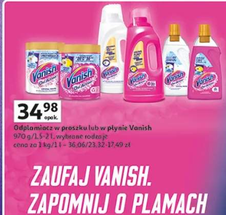 Odplamiacz w proszku lub w płynie