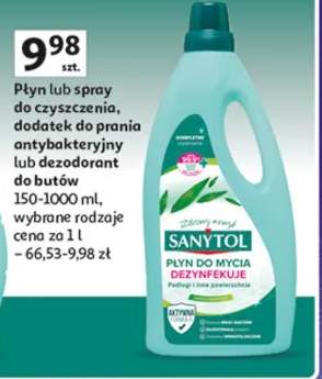 Płyn lub spray do czyszczenia, dodatek do prania antybakteryjny lub dezodorant do butów