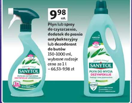 Płyn lub spray do czyszczenia, dodatek do prania antybakteryjny lub dezodorant do butów