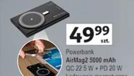 Powerbank AirMag2 5000 mAh QC 22.5 W + PD 20 W ładowanie magnetyczne
