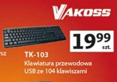 Klawiatura przewodowa USB ze 104 klawiszami TK-103