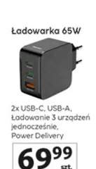 Ładowarka 65W 2x USB-C, USB-A, ładowanie 3 urządzeń jednocześnie, Power Delivery