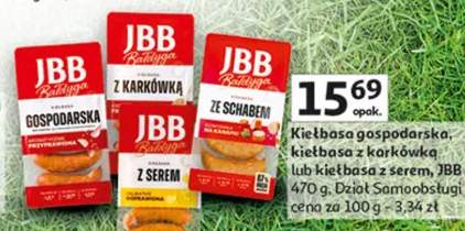 Kiełbasa gospodarska, kiełbasa z karkówką lub kiełbasa z serem