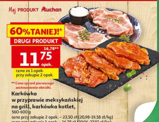 Karkówka w przyprawie meksykańskiej na grill, karkówka kotlet