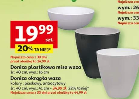 Donica okrągła waza